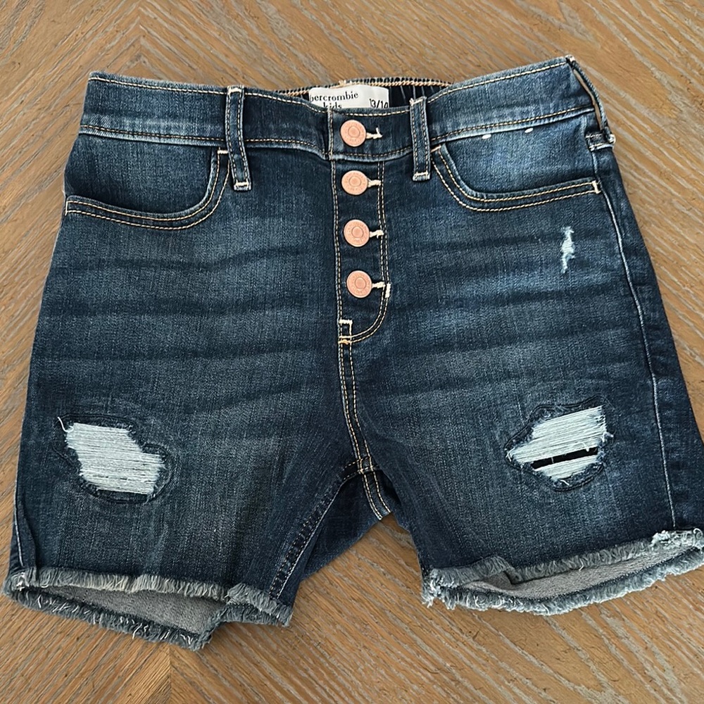 Abercrombie & Fitch Girl’s Midnight Blue Jean Bike Shorts